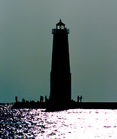 Fishing the North Pierhead Lighthouse in Frankfort Michigan
